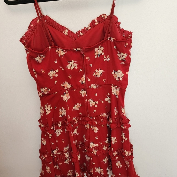 Francescas Blue Rain Floral Mini Dress size M - Picture 3 of 5